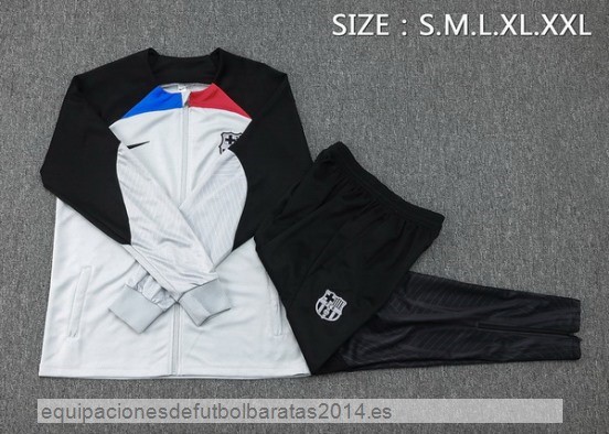 Nuevo Conjunto Completo Ropa Deportiva Con Cremallera Larga Barcelona 23/24 Gris Negro Baratas